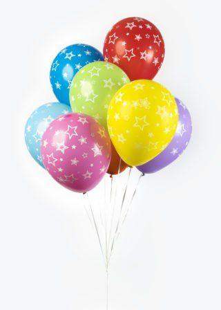 Gekleurde Ballonnen Sterren - 8 stuks - 30 cm - Ballonnenshop.nl