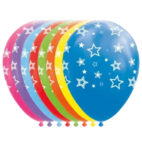 Gekleurde Ballonnen Sterren - 8 stuks - 30 cm - Ballonnenshop.nl