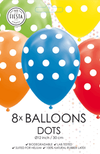 Gekleurde Ballonnen stippen - 8 stuks - 30 cm - Ballonnenshop.nl