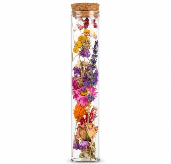 Geluksbloemen in een Glazen Buisje - Ballonnenshop.nl