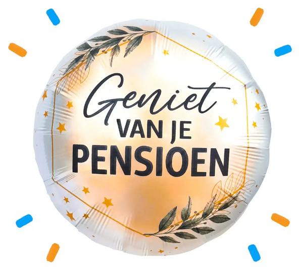 Geniet Van Je Pensioen Helium Ballon - Gevuld Met Helium - 46 cm - Ballonnenshop.nl