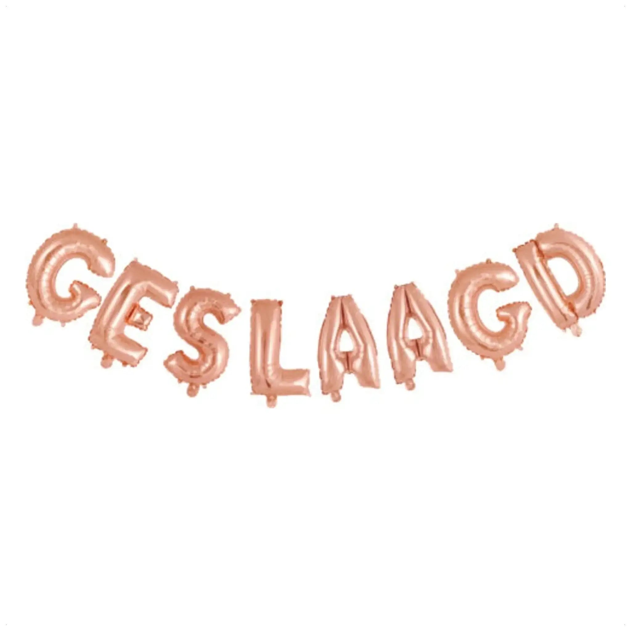 Geslaagd Letter Ballonnen Rose Goud 41 cm - Ballonnenshop.nl