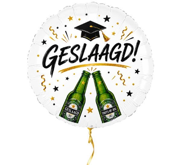 Geslaagd Proost Ballon - Gevuld Met Helium - 46 cm - Ballonnenshop.nl