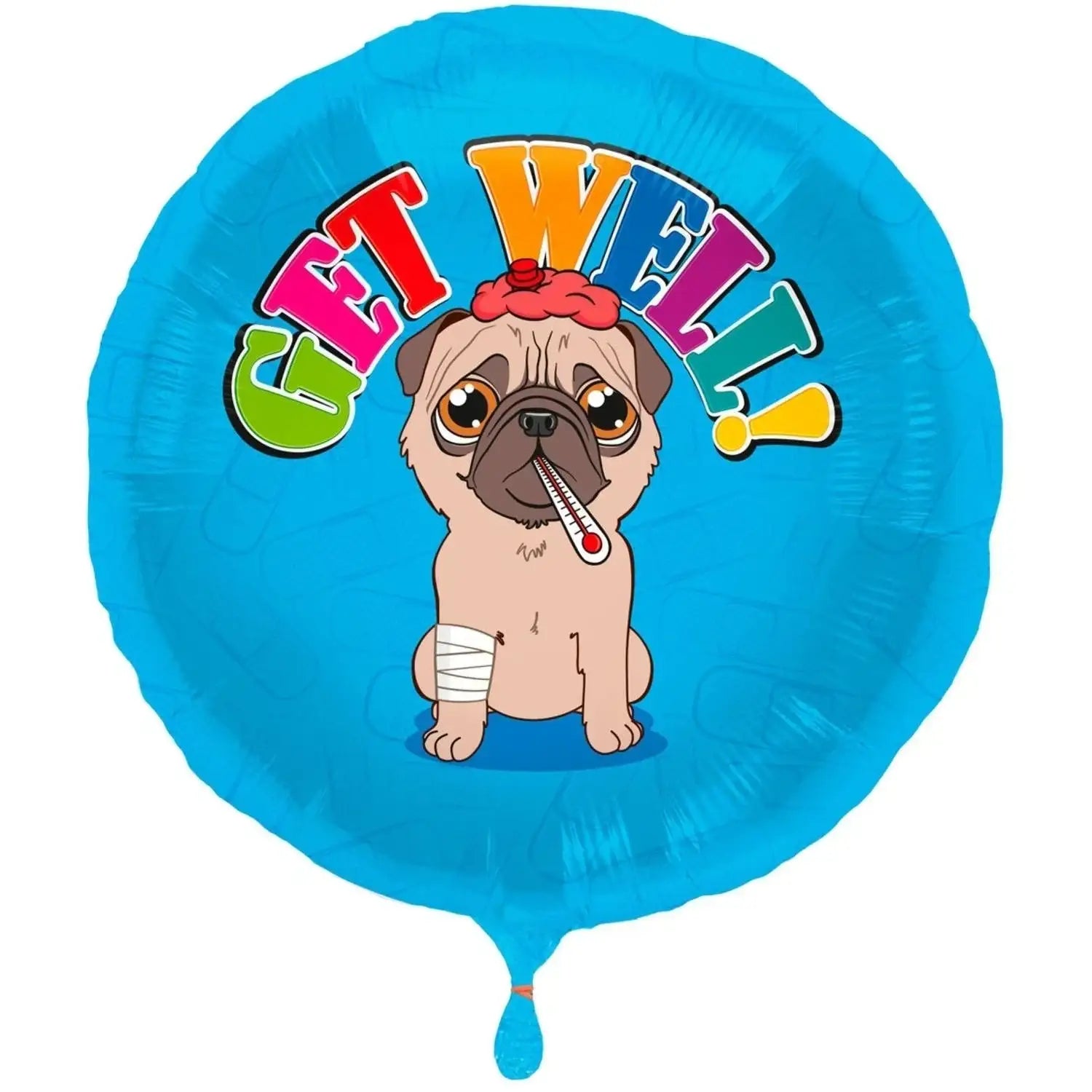Get Well Hond Folie Ballon - 45 cm - Ballonnenshop.nl
