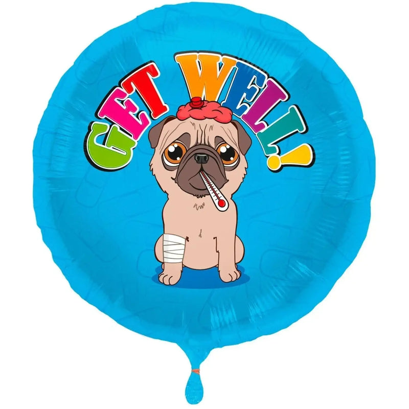 Get Well Hond Folie Ballon - 45 cm - Ballonnenshop.nl