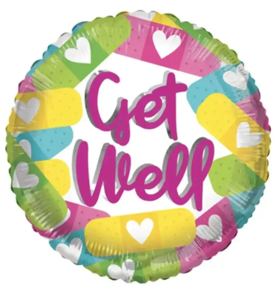 Get Well Pleisters Folie Ballon - 45 cm - Ballonnenshop.nl