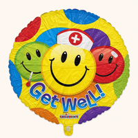 Get Well Smileys Folie Ballon - 46 cm - Ballonnenshop.nl