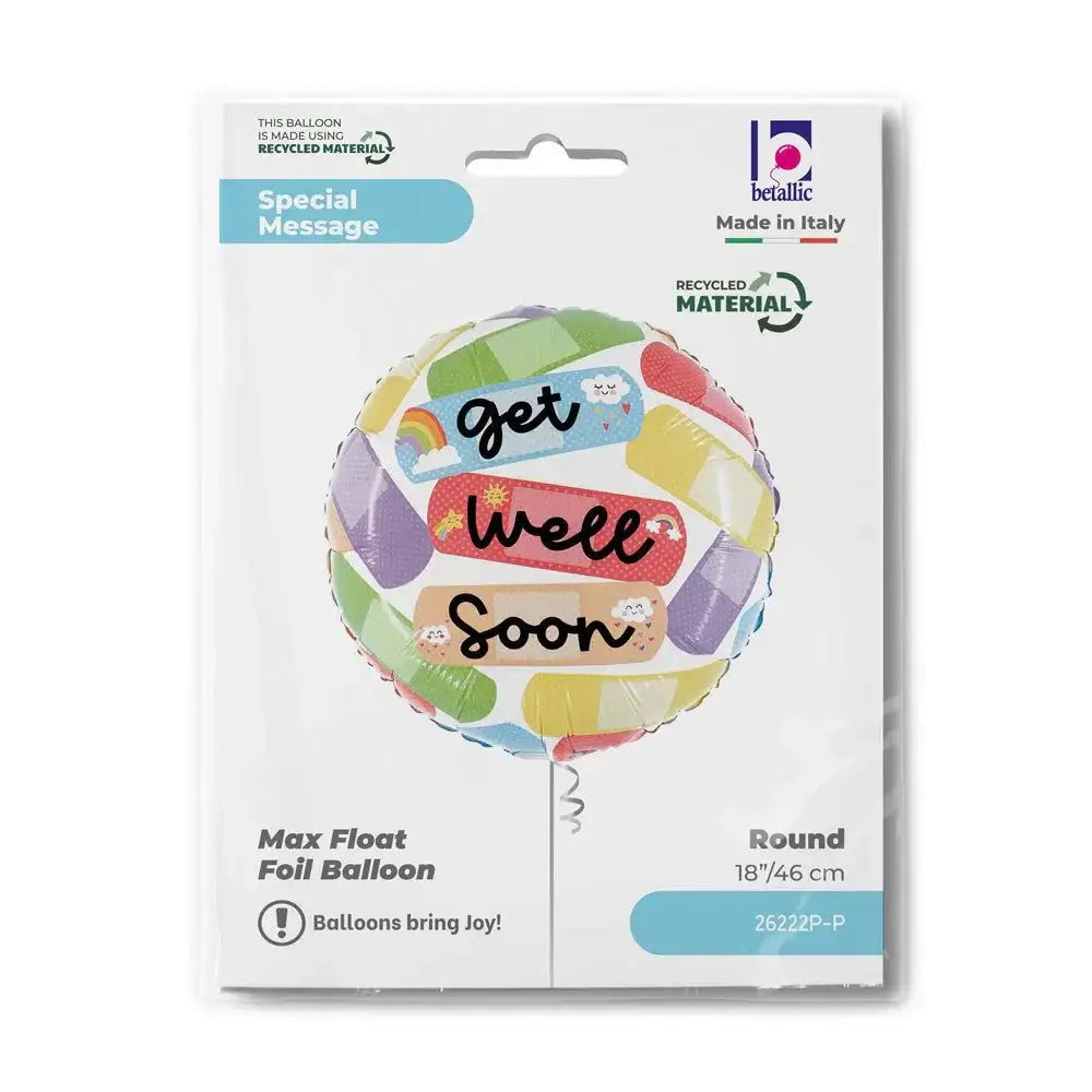 Get Well Soon Pleisters Folie Ballon - 45 cm - Ballonnenshop.nl