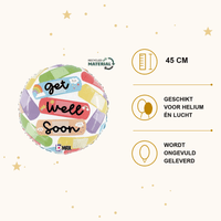 Get Well Soon Pleisters Folie Ballon - 45 cm - Ballonnenshop.nl