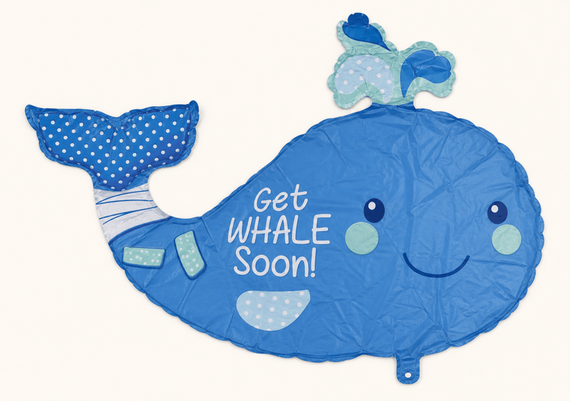 Get Whale Soon Folie Ballon - 86 cm - Ballonnenshop.nl