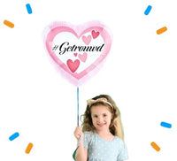  Getrouwd Helium Ballon Gevuld Met Helium - 46 cm - Ballonnenshop.nl