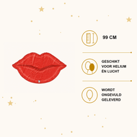 Glitter Lippen - Folie Ballon - 99 cm - Ballonnenshop.nl