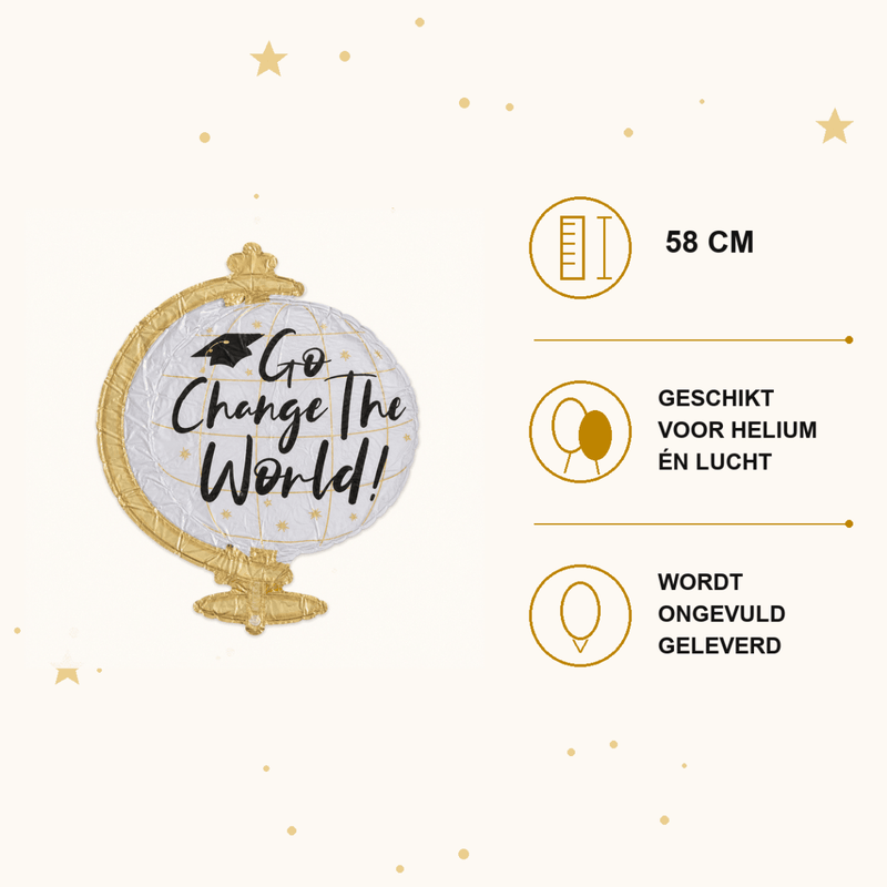 Go Change The World Folie Ballon - 58 cm - Ballonnenshop.nl