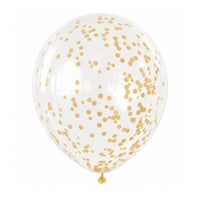 Gouden Confetti Ballonnen - 6 stuks - 30,5 cm - Ballonnenshop.nl