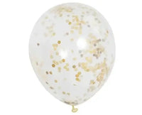 Gouden Confetti Ballonnen - 6 stuks - 30,5 cm - Ballonnenshop.nl