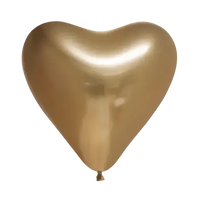 Gouden Hartjes Ballonnen - 6 stuks - 30 cm - Ballonnenshop.nl