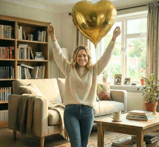 Gouden Hartjes helium ballon, een sprankelend gebaar - Ballonnenshop.nl