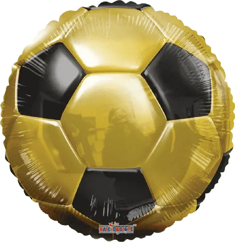Gouden Voetbal Folie Ballon - 45 cm - Ballonnenshop.nl