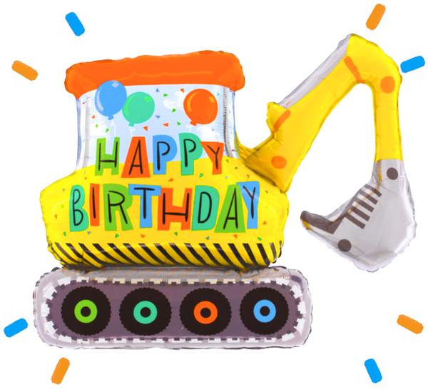 Graafmachine Happy Birthday Helium Ballon - Gevuld Met Helium - 78 cm - Ballonnenshop.nl