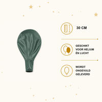 Groene Ballonnen Chroom 10 Stuks 30 cm - Ballonnenshop.nl