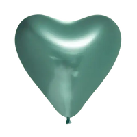 Groene Hartjes Ballonnen - 6 stuks - 30 cm - Ballonnenshop.nl