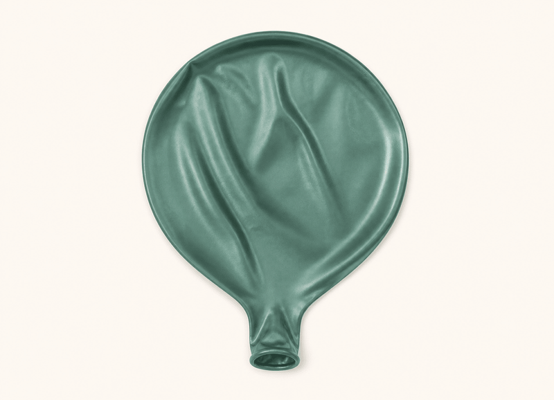 Groene Mega Ballon Chroom 60 cm - Ballonnenshop.nl