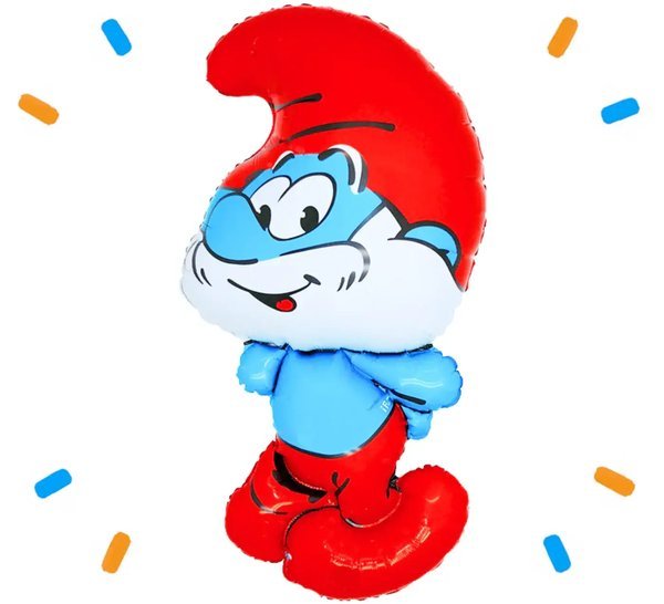 Grote Smurf Helium Ballon - Gevuld Met Helium - 84 cm - Ballonnenshop.nl