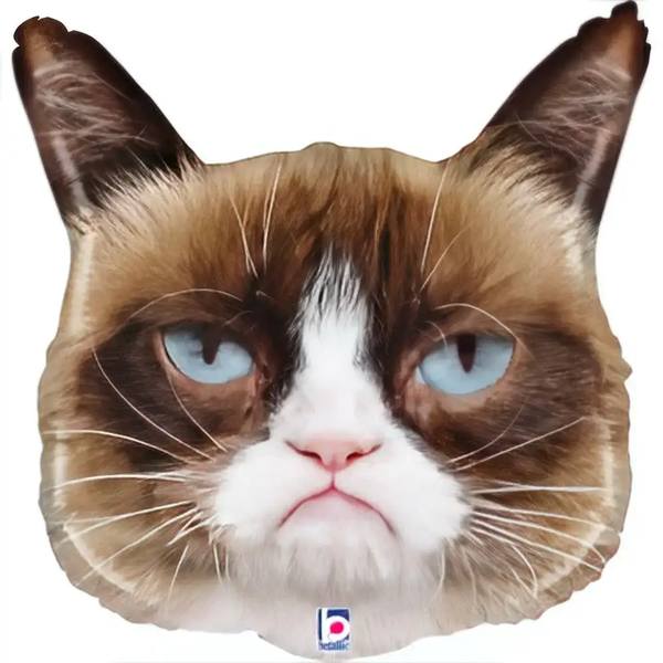 Grumpy Cat Helium Ballon - Gevuld Met Helium - 61 cm - Ballonnenshop.nl