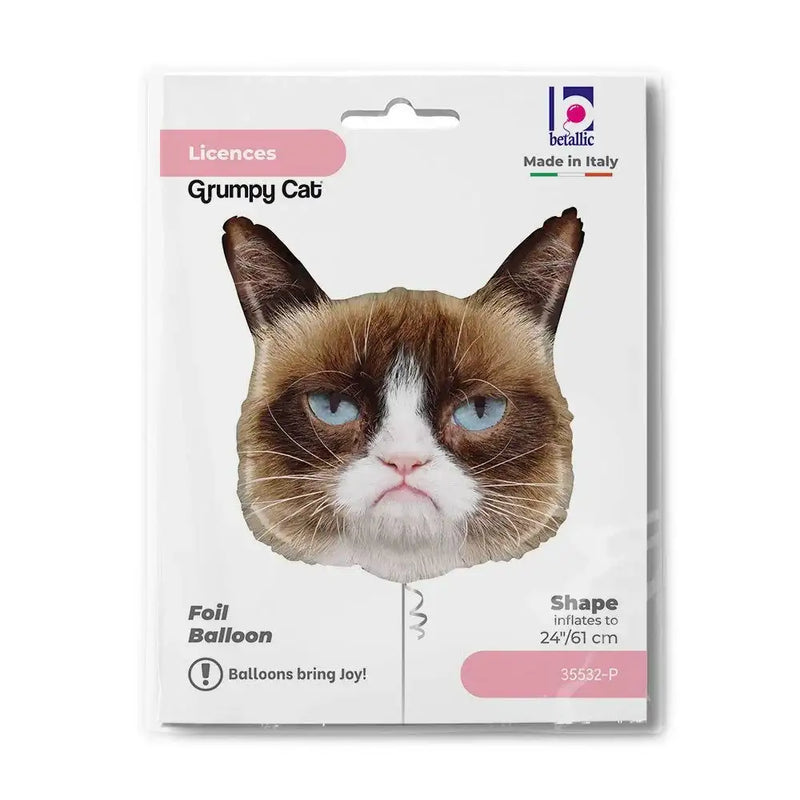 Grumpy Cat Helium Ballon - Gevuld Met Helium - 61 cm - Ballonnenshop.nl