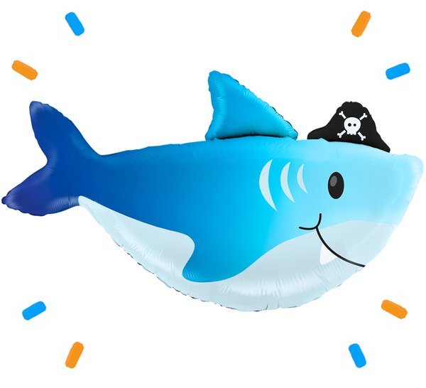 Haai Helium Ballon - Gevuld Met Helium - 74 cm - Ballonnenshop.nl