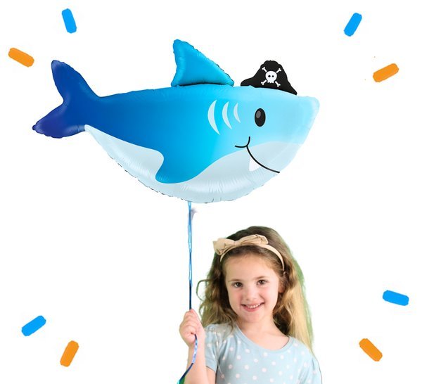 Haai Helium Ballon - Gevuld Met Helium - 74 cm - Ballonnenshop.nl