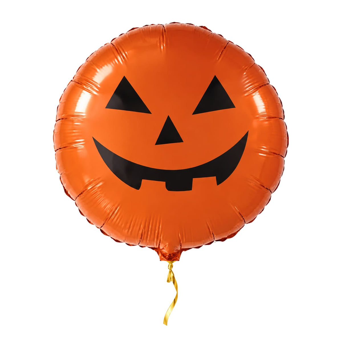 Halloween Pompoen Helium Ballon – met helium gevuld, met gouden lint