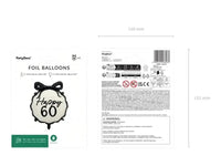 Happy 60 Folie Ballon - 46 cm - Ballonnenshop.nl