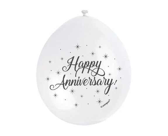 Happy Anniversary Ballonnen 10 Stuks 28 cm - Ballonnenshop.nl