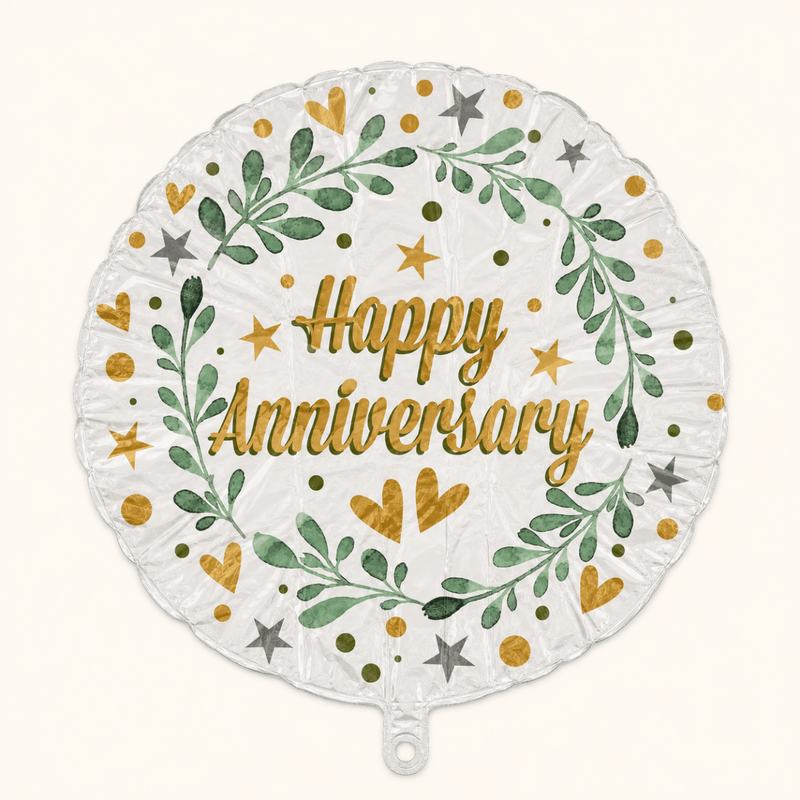 Happy Anniversary Folie Ballon 45 cm - Ballonnenshop.nl
