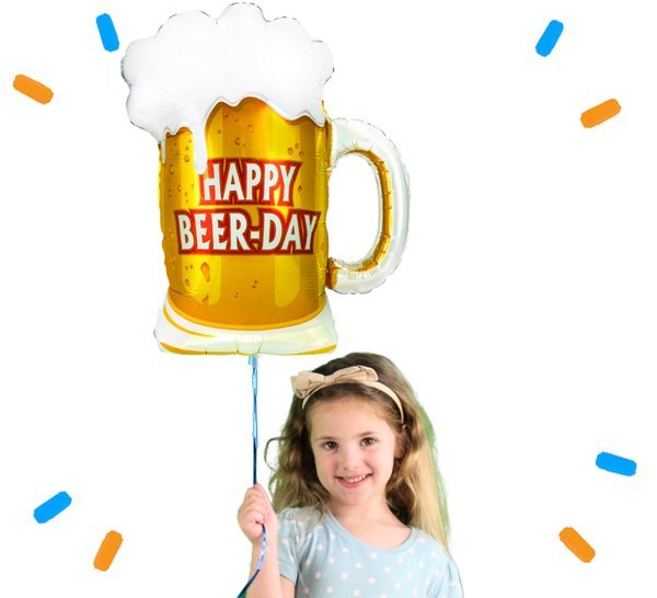 Happy Beer - Day Helium Ballon - Gevuld Met Helium - 68 cm - Ballonnenshop.nl