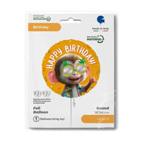 Happy Birthday Aap Folie Ballon - 46 cm - Ballonnenshop.nl