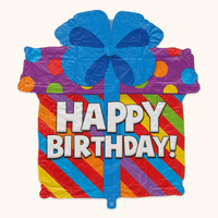 Happy Birthday Cadeau Folie Ballon - 45 cm - Ballonnenshop.nl