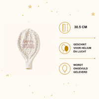 Happy Birthday Confetti Ballonnen - Rose Goud - 6 stuks - 30,5 cm - Ballonnenshop.nl