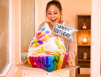 Happy Birthday Cupcake ballon - Gevuld Met Helium - 71 cm - Ballonnenshop.nl