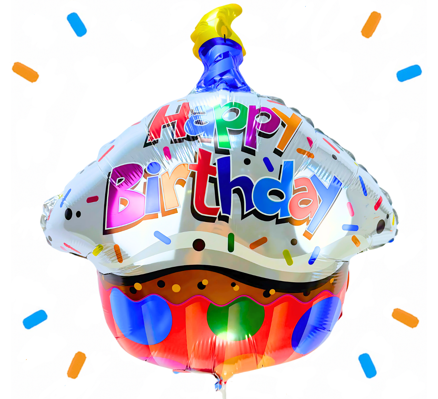 Happy Birthday Cupcake Helium Ballon - Gevuld Met Helium - 46 cm