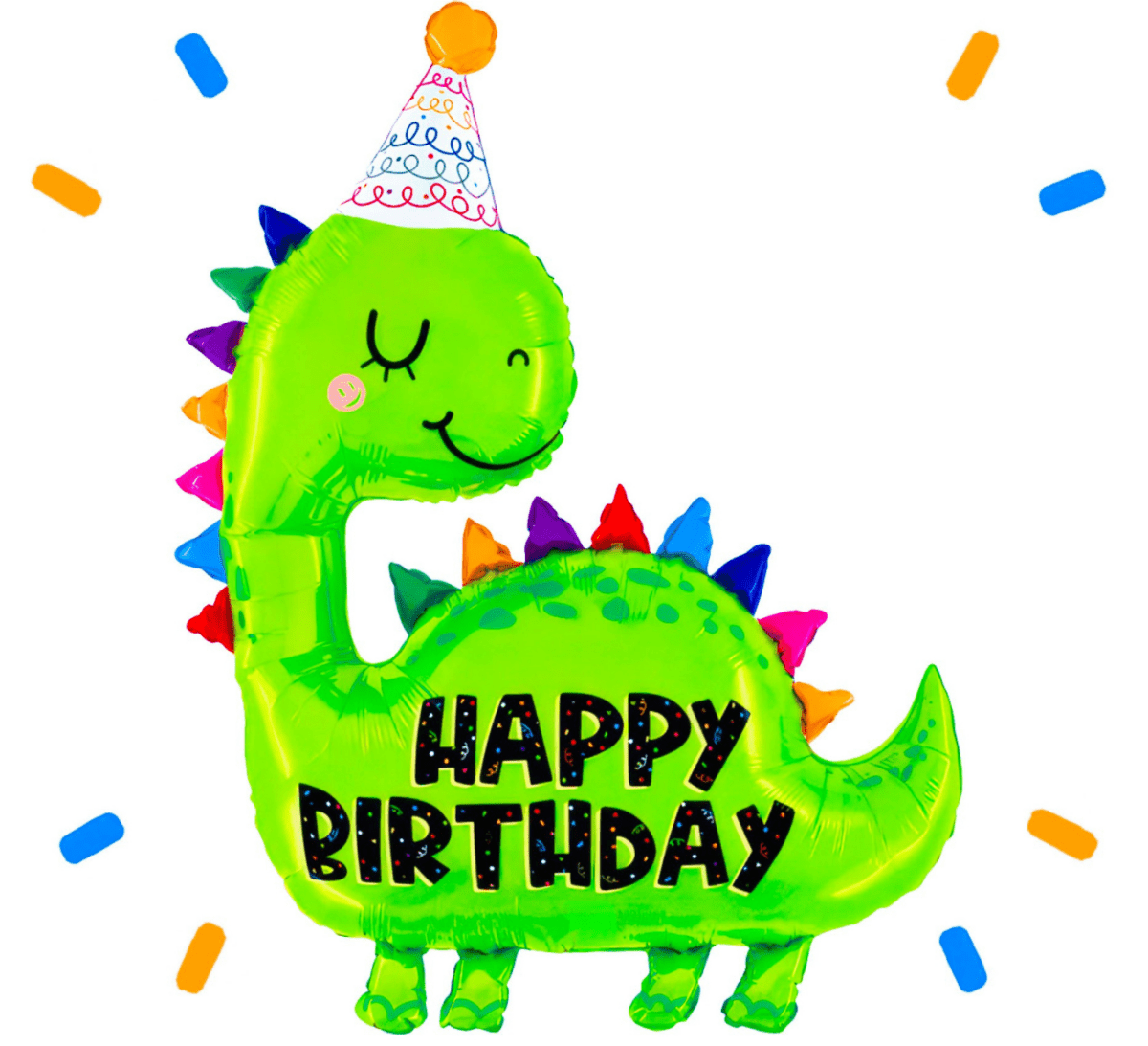 Happy Birthday Dino Helium Ballon - Gevuld Met Helium - 96 cm - Ballonnenshop.nl