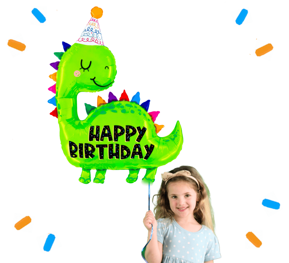 Happy Birthday Dino Helium Ballon - Gevuld Met Helium - 96 cm - Ballonnenshop.nl