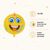 Happy Birthday Emoji Folie Ballon - 45 cm - Ballonnenshop.nl