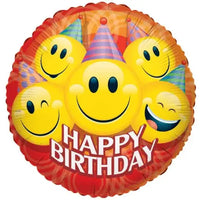 Happy Birthday Emoji Folie Ballon - 91 cm - Ballonnenshop.nl