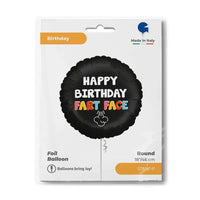 Happy Birthday Fart Face Folie Ballon - 45 cm - Ballonnenshop.nl