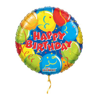 Happy Birthday Helium Ballon – met helium gevuld, met gouden lint