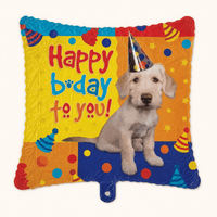 Happy Birthday Hond Folie Ballon - 45 cm - Ballonnenshop.nl
