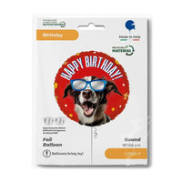 Happy Birthday Hond Folie Ballon - 46 cm - Ballonnenshop.nl