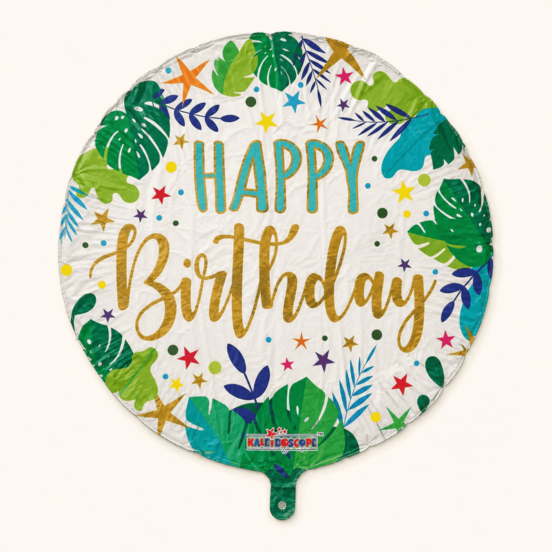 Happy Birthday Jungle Folie Ballon - 45 cm - Ballonnenshop.nl